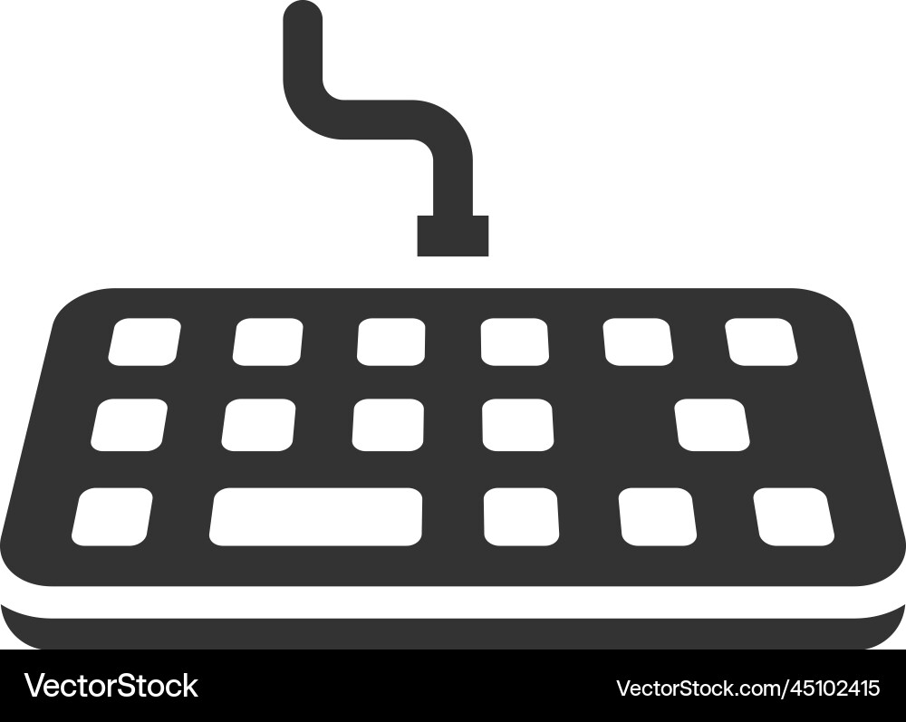 Computer keyboard icon vector image