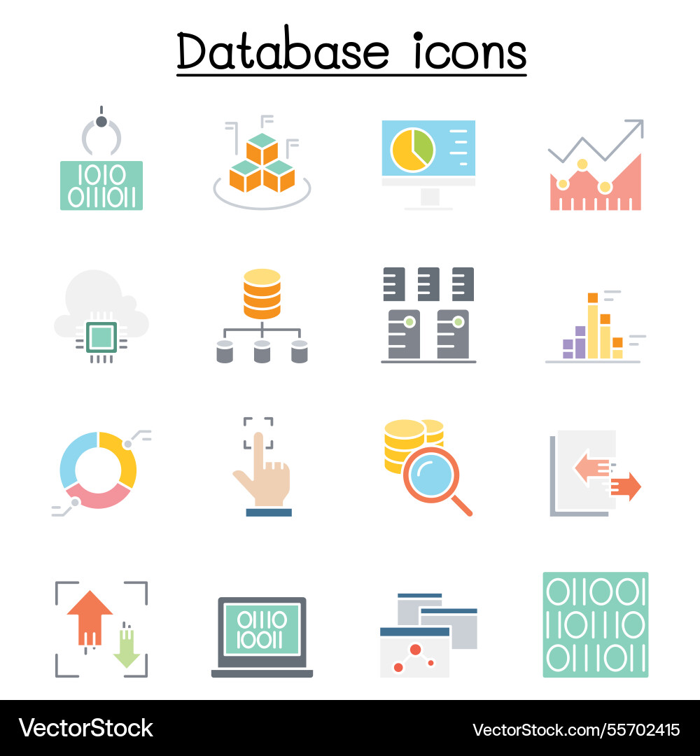 Data database mining diagram chart and graph Data database mining diagram chart and graph vector image