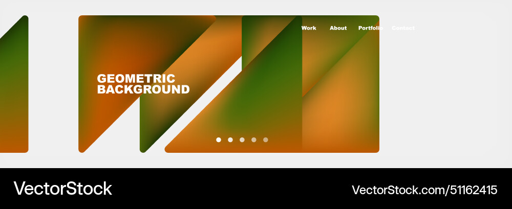 Geometric pattern with orange and green triangles Vector Image