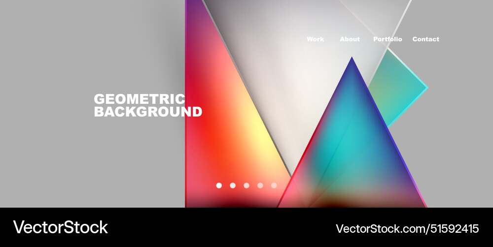 Gradient triangle geometric minimal wallpaper Vector Image