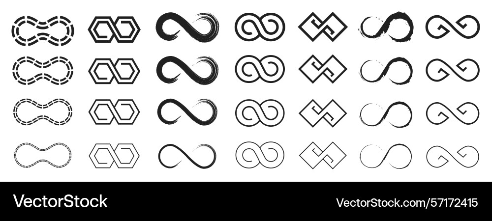 Infinity icon endless mobius loop symbol Infinity icon endless mobius loop symbol vector image