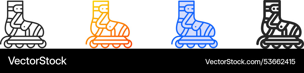 Inline iconthin linear gradient blue stroke Inline iconthin linear gradient blue stroke vector image