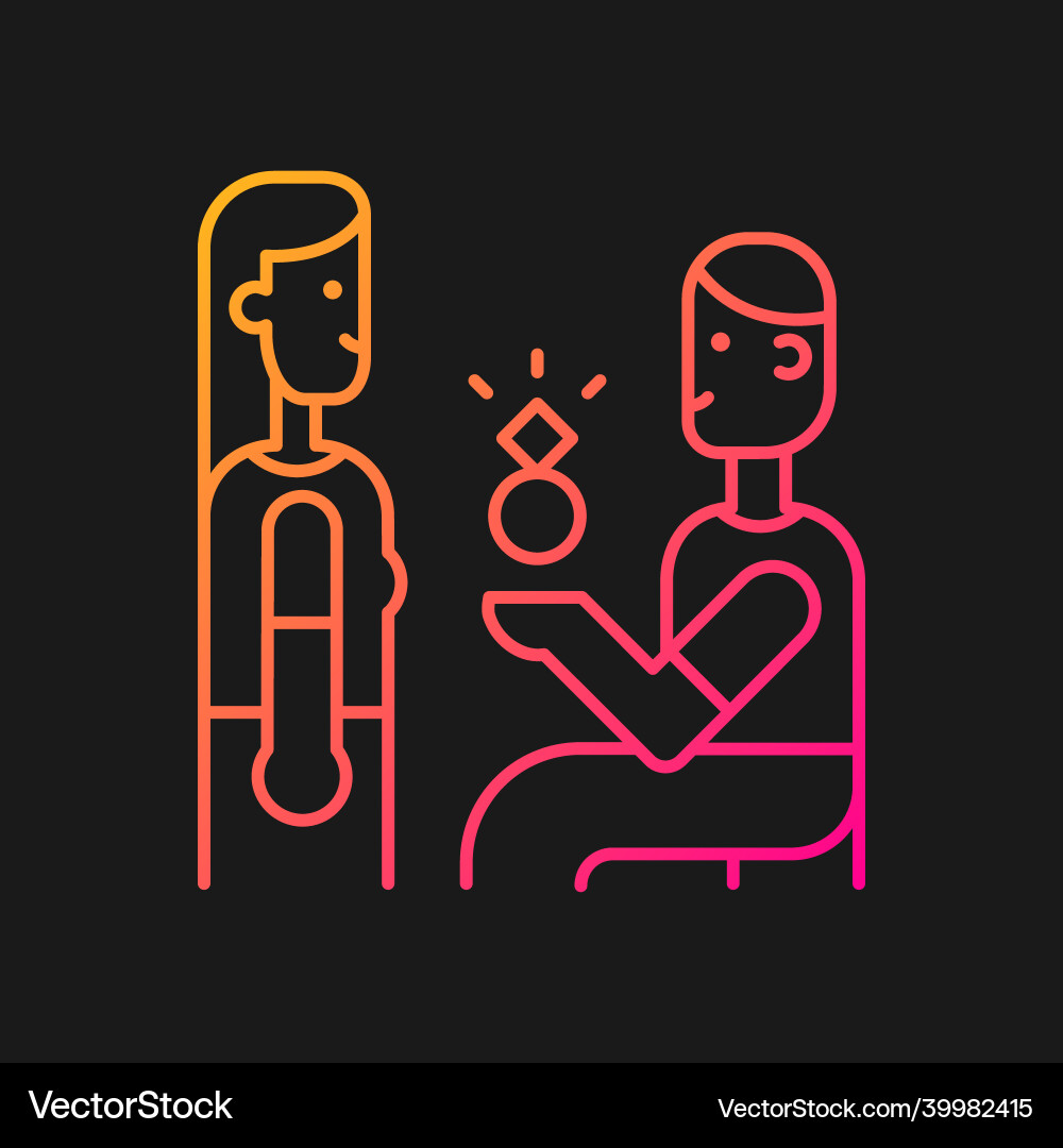 Making proposal gradient icon for dark theme Vector Image