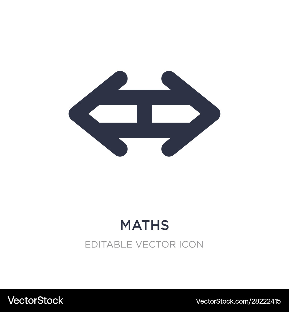 Maths icon on white background simple element Maths icon on white background simple element vector image