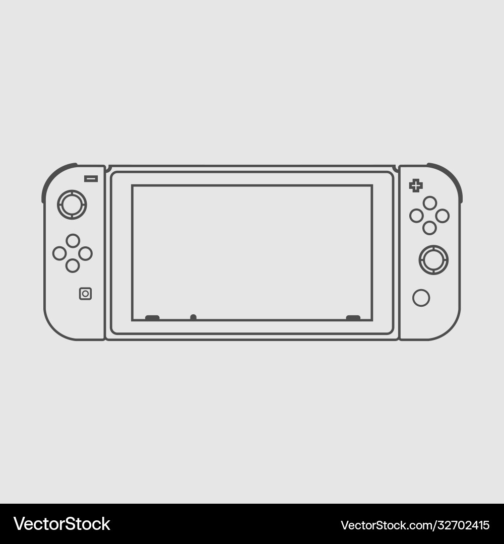 Retro handheld game console Retro handheld game console vector image