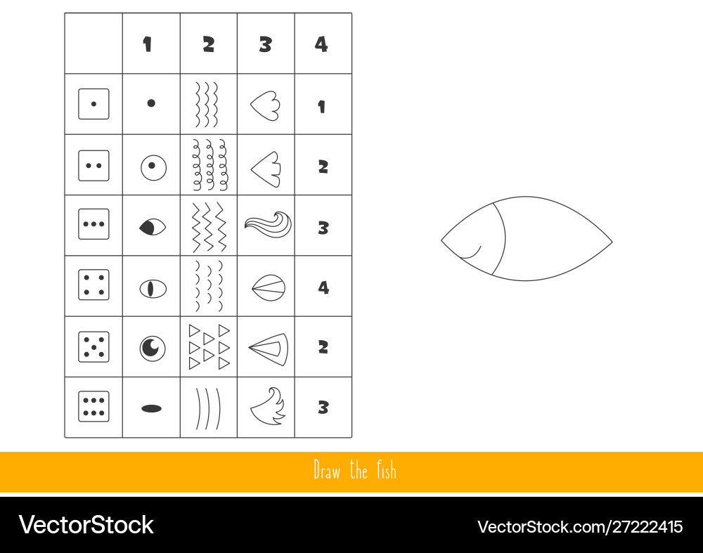 Roll dice and draw Roll dice and draw vector image