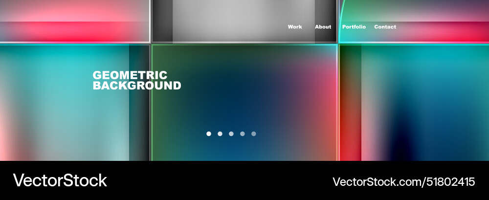 Round triangles and squares web site page template Round triangles and squares web site page template vector image