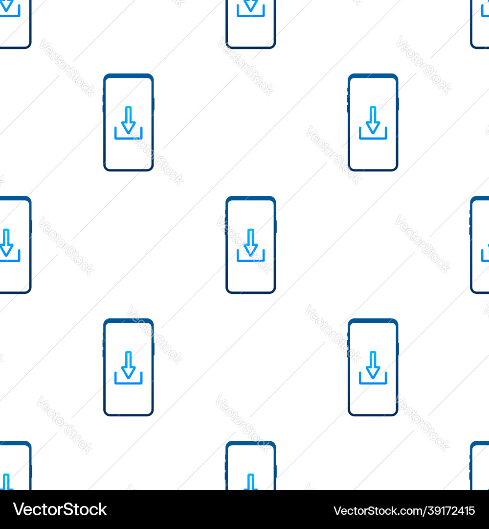 Smartphone with file download pattern downloading Smartphone with file download pattern downloading vector image