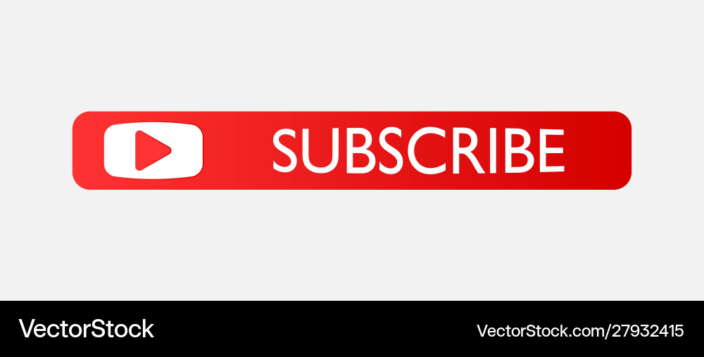 Subscribe button icon on red color Vector Image