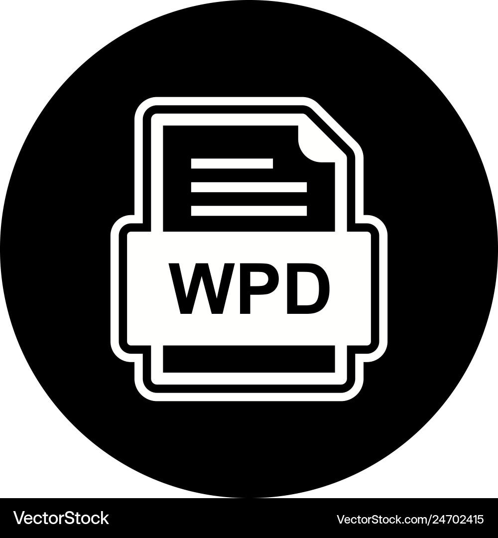 Wpd file document icon Vector Image