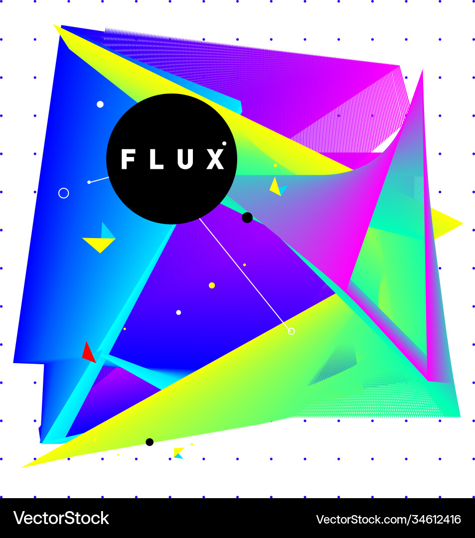 3d colorful wave background dynamic flux effect vector image