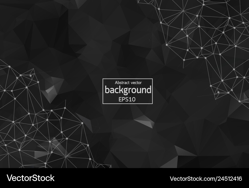 Abstract background dots connected with lines vector image