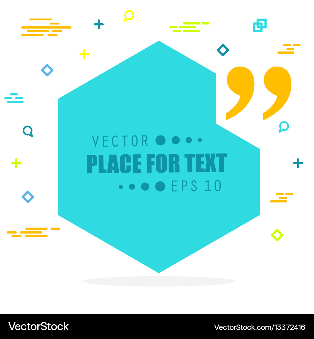 Abstract concept empty speech square quote Vector Image