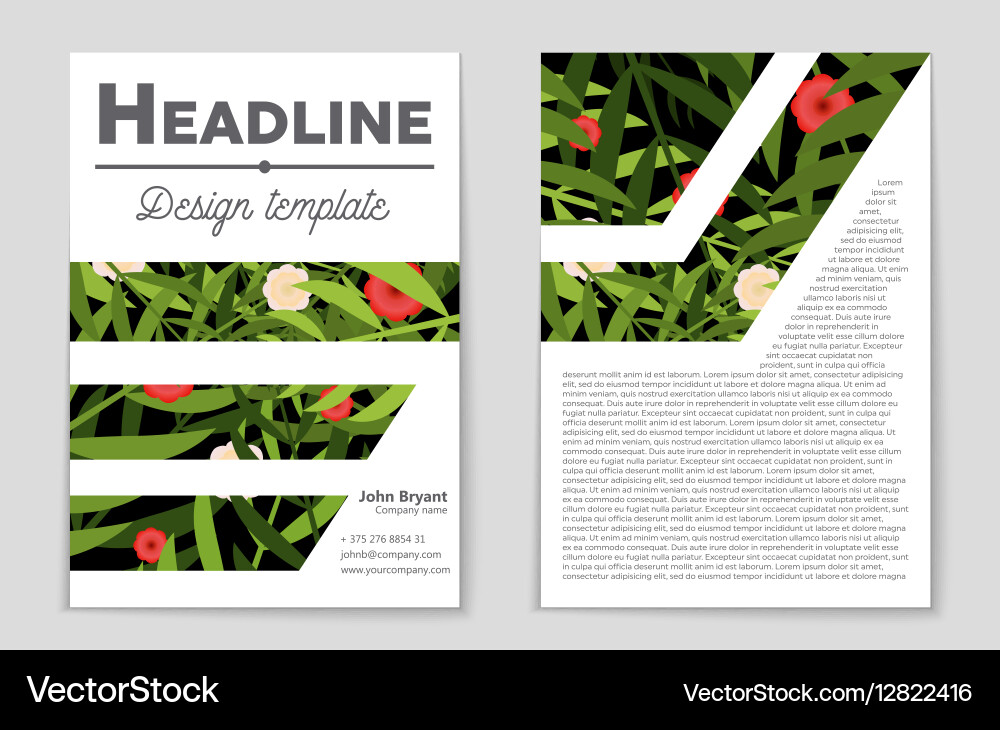 Abstract layout background set for art Vector Image