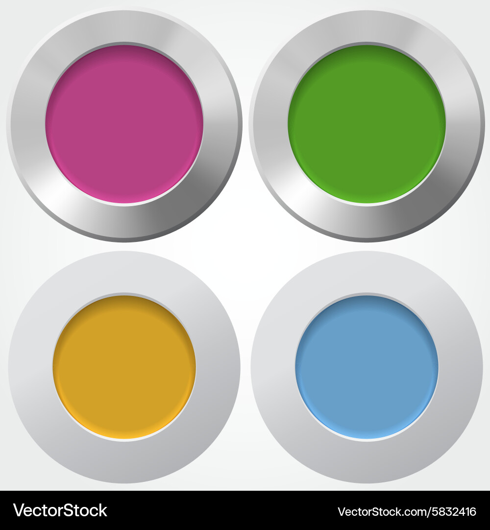 Buttons set vector image