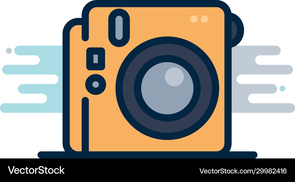 Camera device line fill block style icon Vector Image