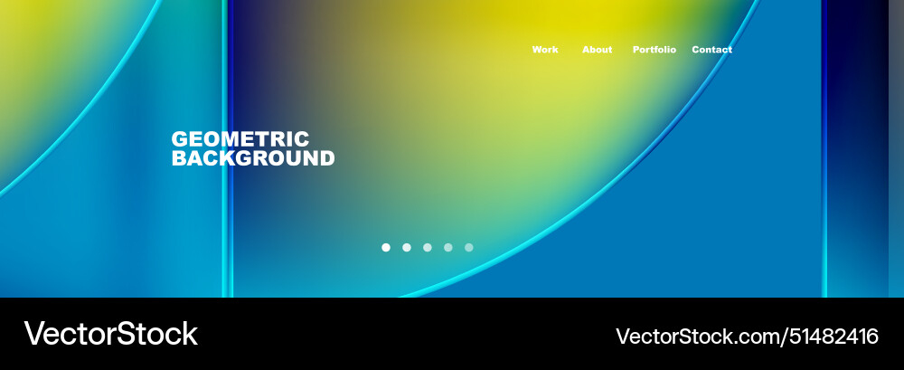 Circle triangle geometric web site page template Vector Image