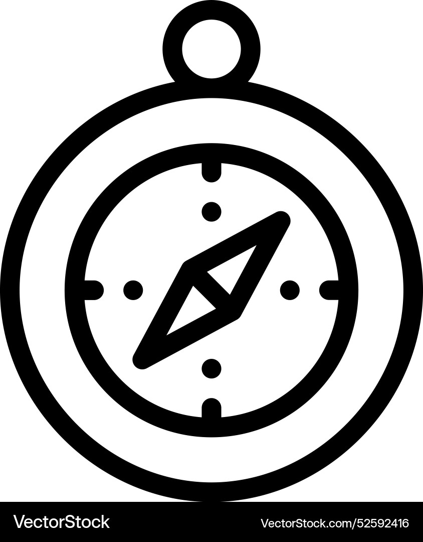 Compass icon thin linear style design isolated Vector Image