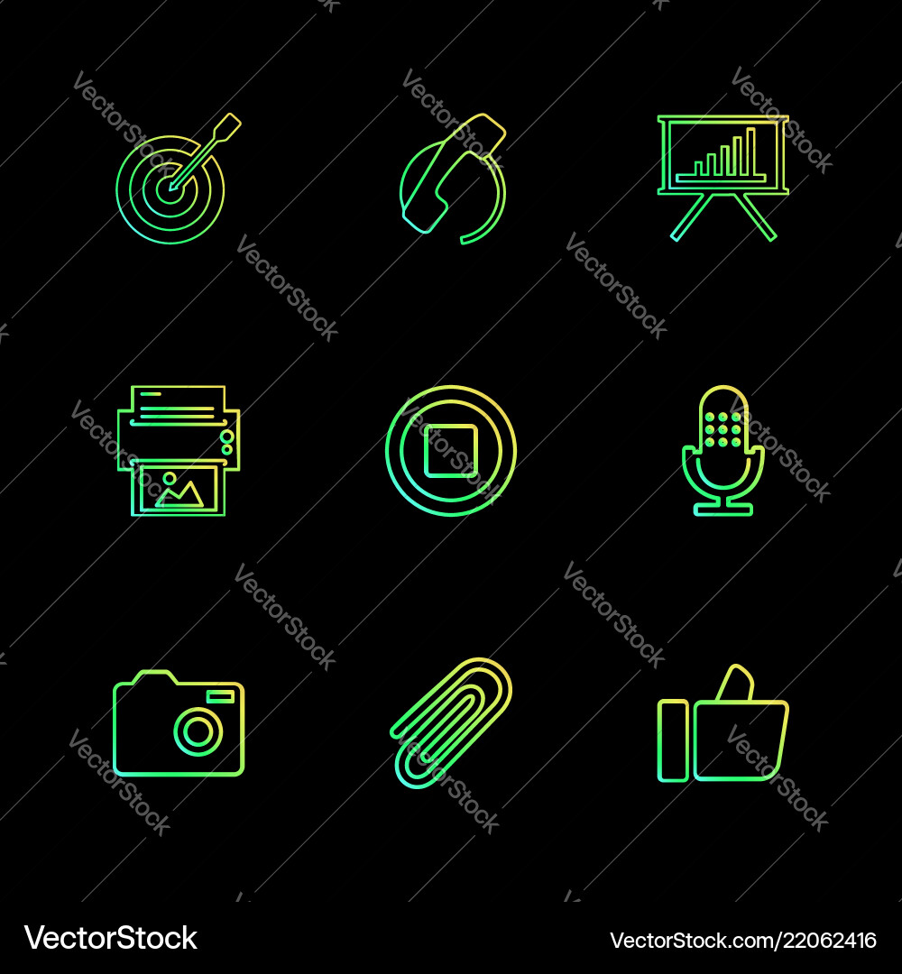 Dart focus graph like microphone stop pin Vector Image