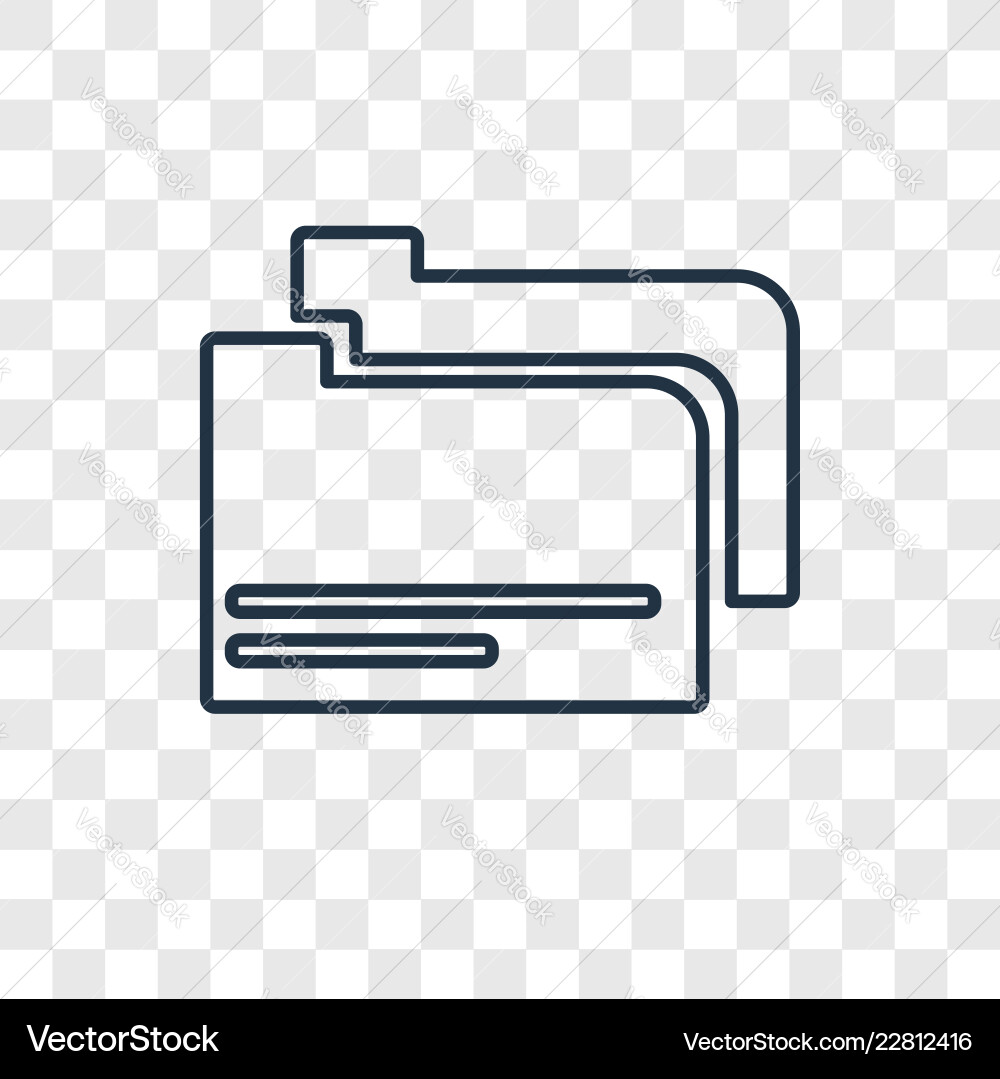 Data concept linear icon isolated on transparent Data concept linear icon isolated on transparent Vector Image