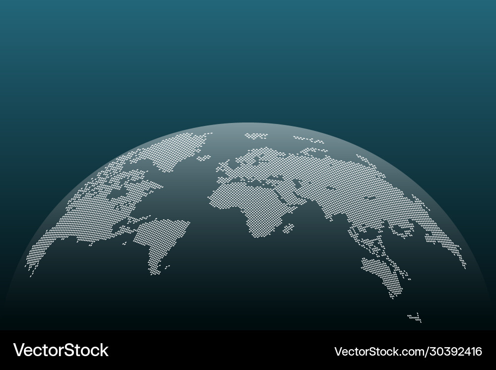 Dots world map isolated Dots world map isolated vector image