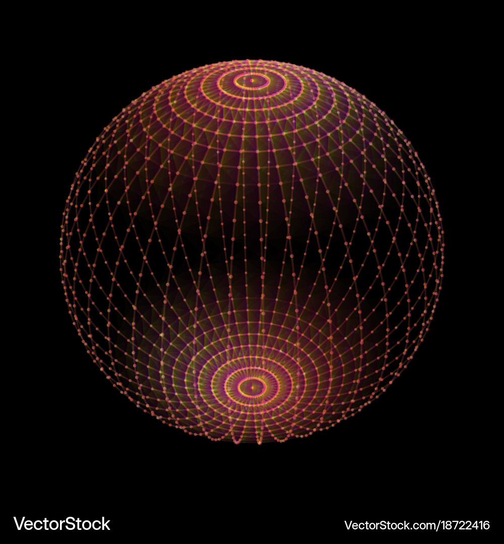 Dynamic Point Circle Network vector image
