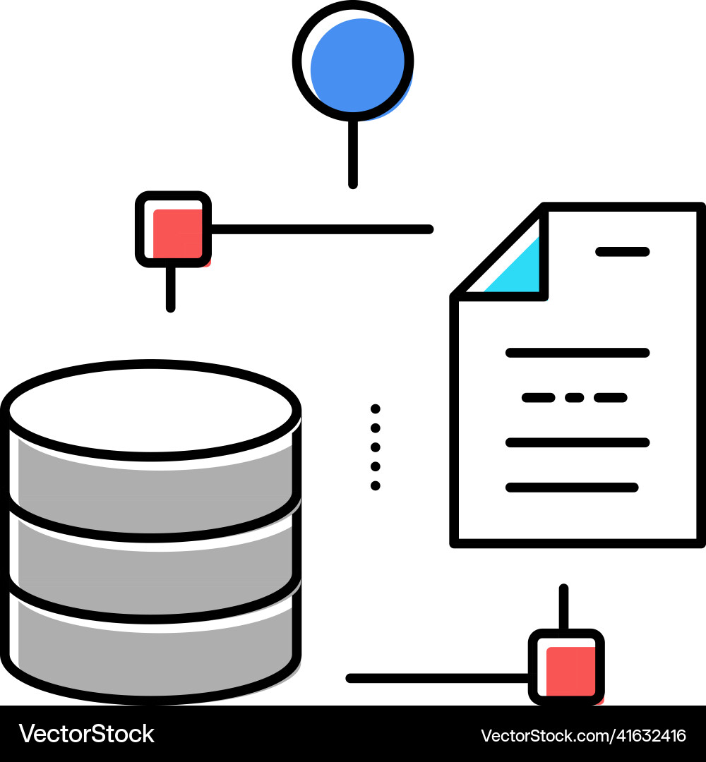 File digital processing color icon File digital processing color icon Vector Image