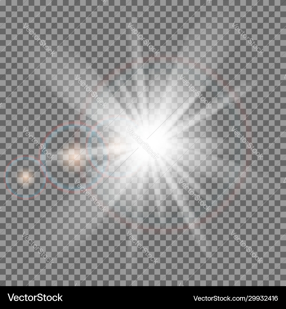 Glowing light explodes isolated on transparent Glowing light explodes isolated on transparent vector image