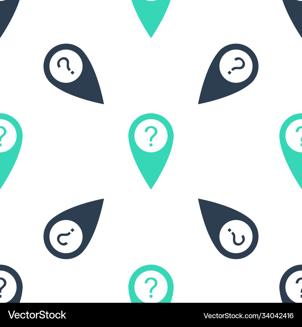 Green Question Map Pointer vector image