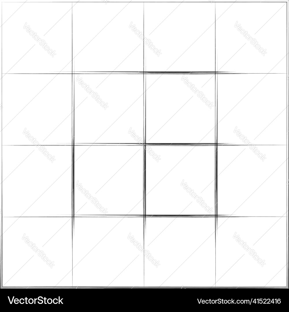 Grid mesh graticule with grungy irregular lines Grid mesh graticule with grungy irregular lines vector image