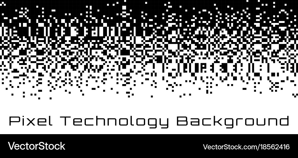 Pixel Gradient Technology Background Vector Image