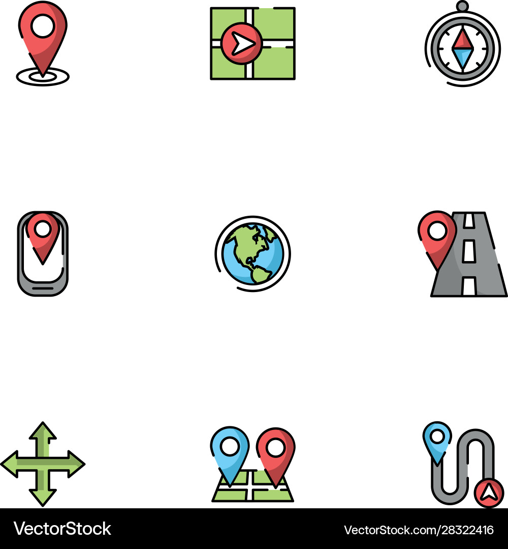 Sammelkarten und Navigationssymbole Sammelkarten und Navigationssymbole vektorbild