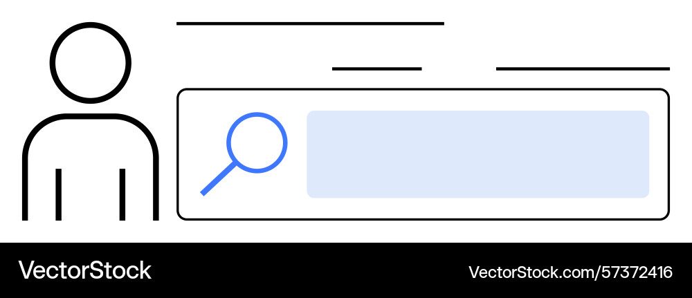 User profile search interface with bar User profile search interface with bar vector image