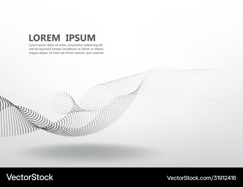 White background smooth curve line dot Vector Image