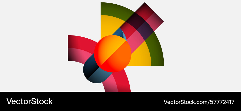 Abstract design features vibrant overlapping arcs Abstract design features vibrant overlapping arcs Vector Image