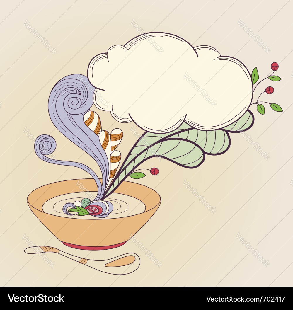 Abstract Swirl Soup Vector Image