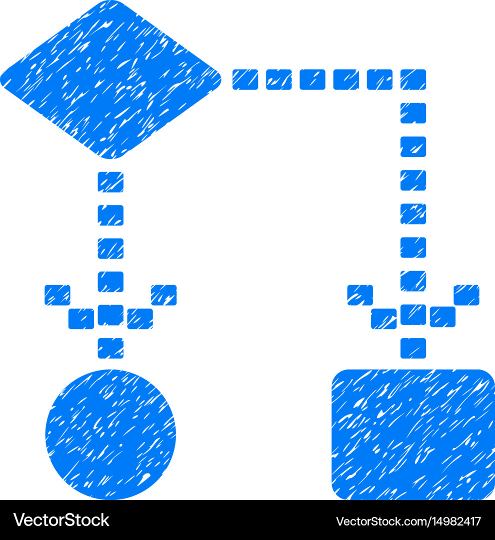 Algorithm scheme grunge icon Vector Image