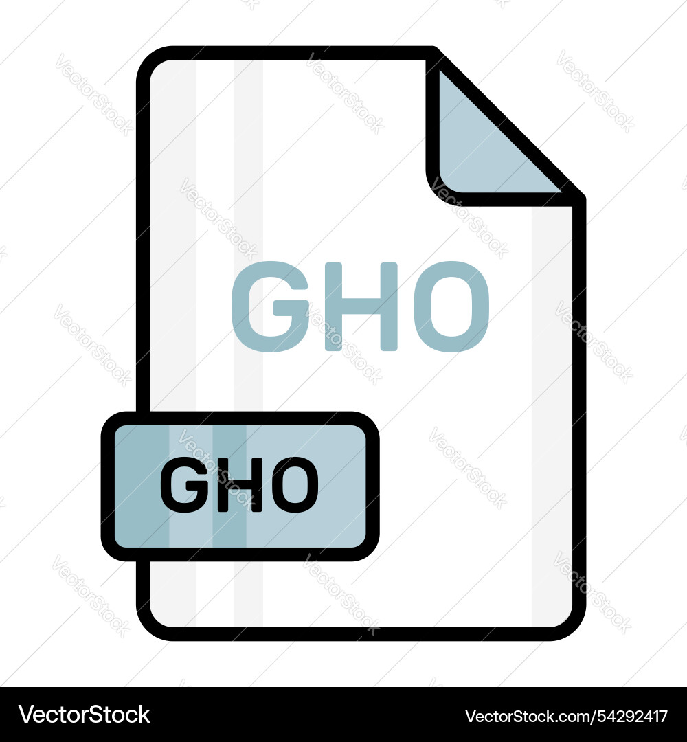An amazing icon of gho file editable design Vector Image