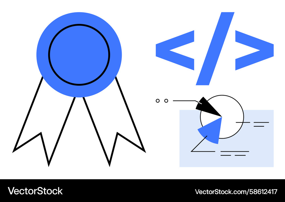 Analytics Achievement Badge Vector Image