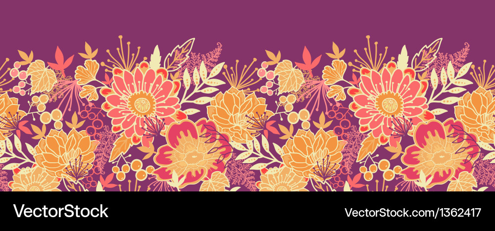 Autumn Floral Seamless Pattern Royalty Free Vector Image