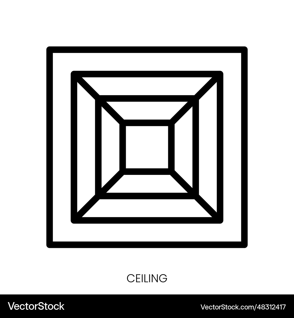 Ceiling icon line art style design isolated Ceiling icon line art style design isolated vector image