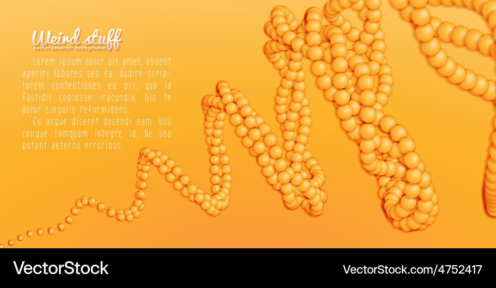 Chain of spheres with soft shadows in form vector image