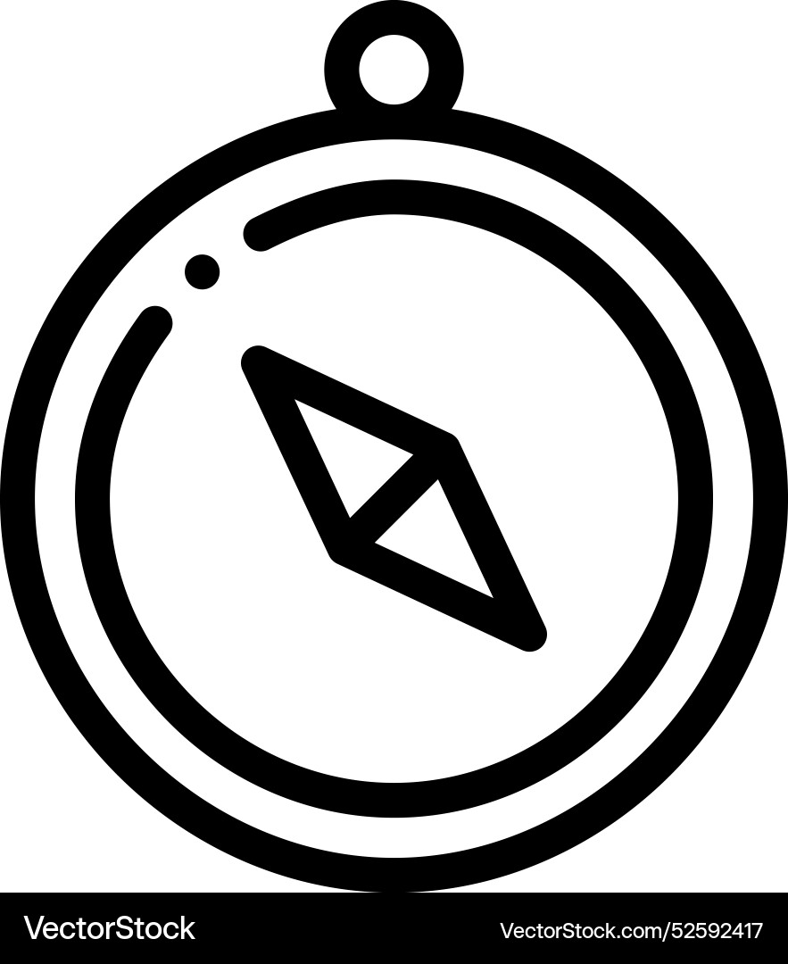Compass icon thin linear style design isolated Vector Image