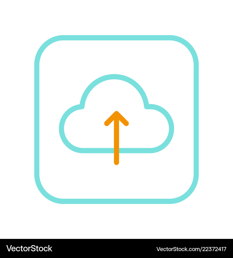 Concept icon of application for cloud data saving Concept icon of application for cloud data saving vector image