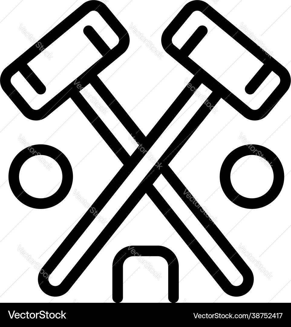 Croquet icon outline style Croquet icon outline style vector image