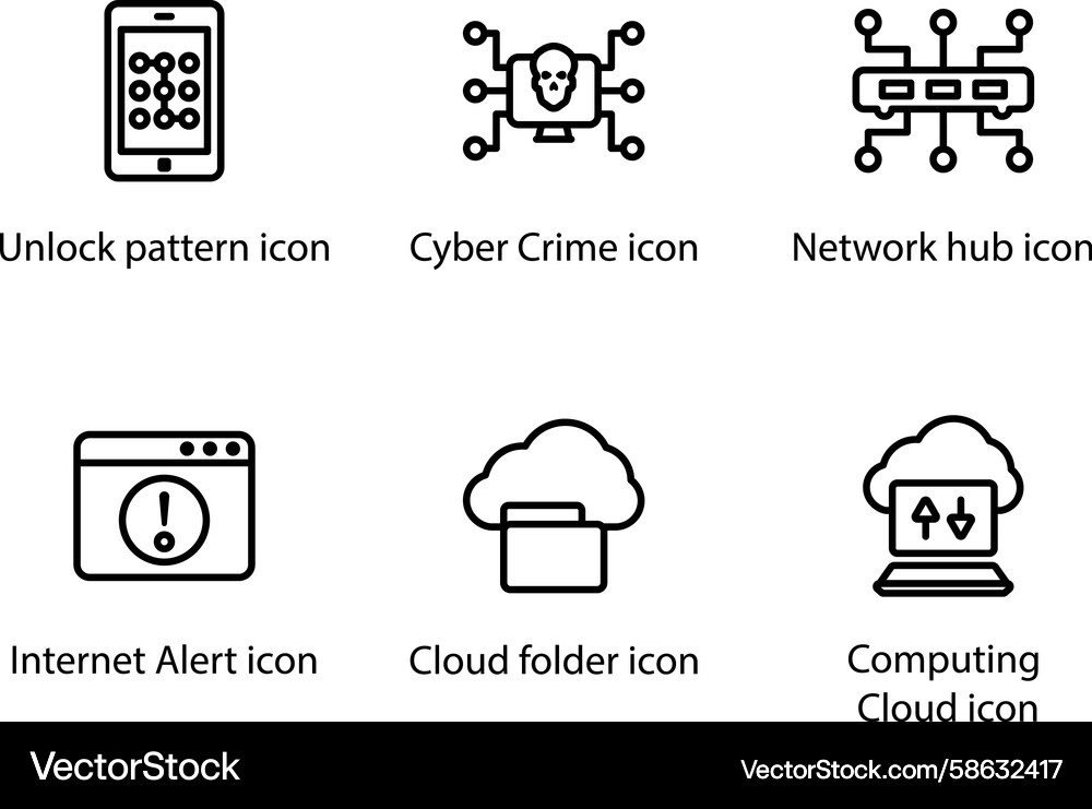 Cyber Security Unlock Pattern Vector Image