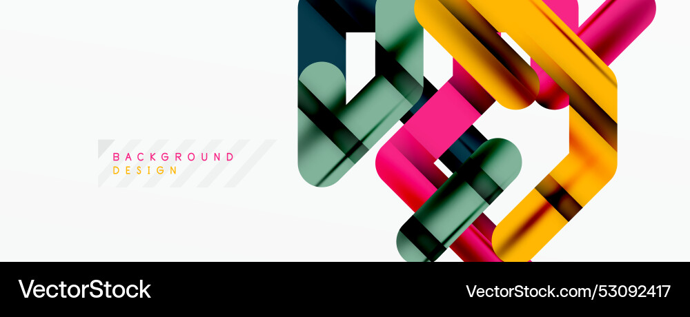 Dynamic colorful lines minimal abstract background Vector Image