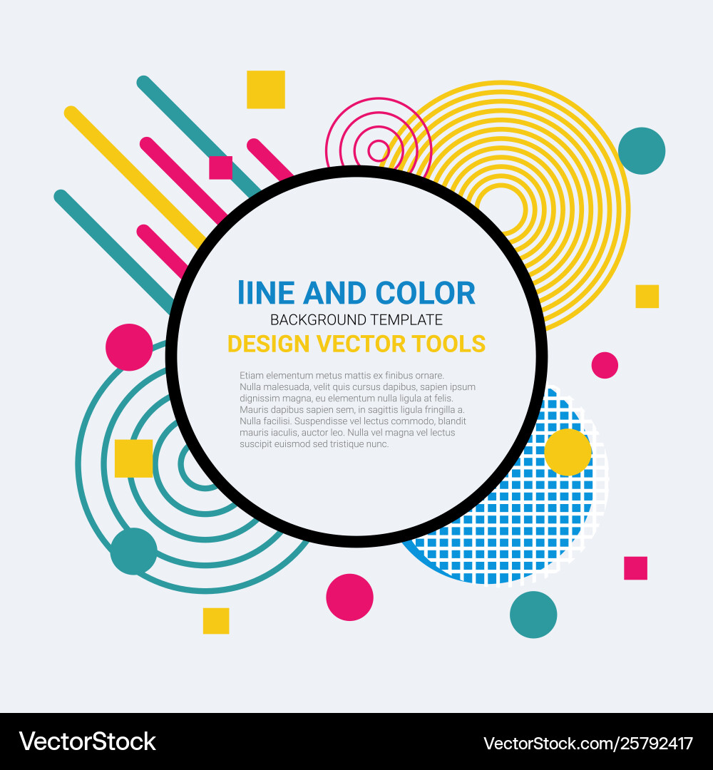 Dynamic Geometric Background with Circles vector image
