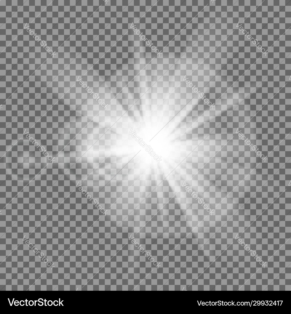 Glowing light explodes isolated on transparent Glowing light explodes isolated on transparent vector image