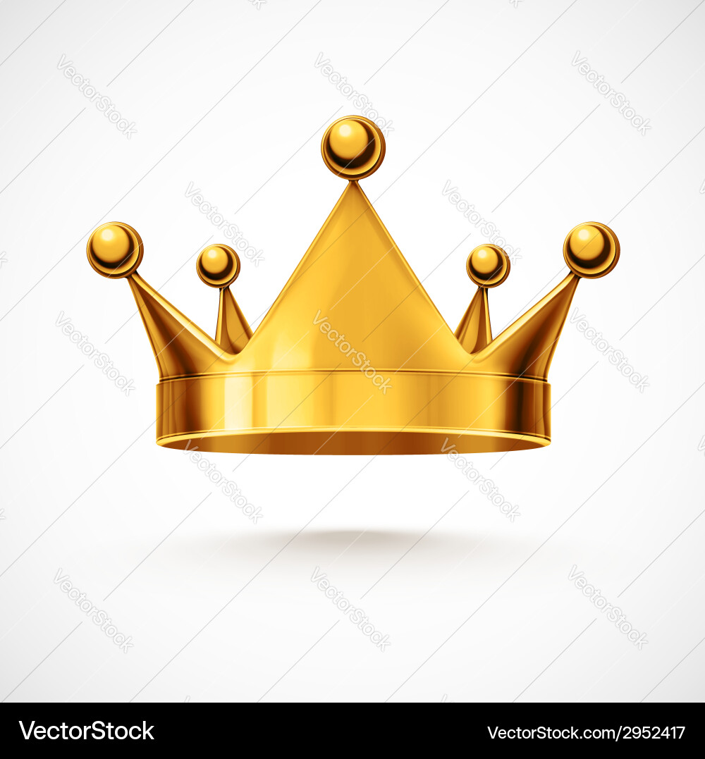 Isolated crown Royalty Free Vector Image - VectorStock